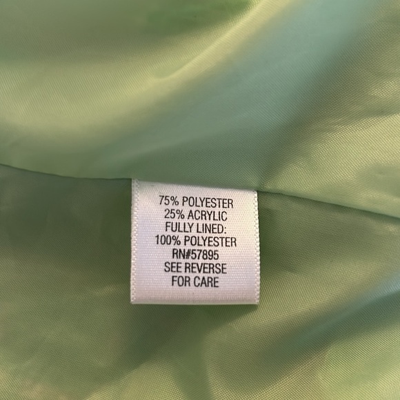 Apt. 9 Green & Pink Pastel Tweed Long Sleeve Blazer Size 4 - Picture 8 of 8